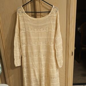 Old Navy Cream Knit Sweater Dress